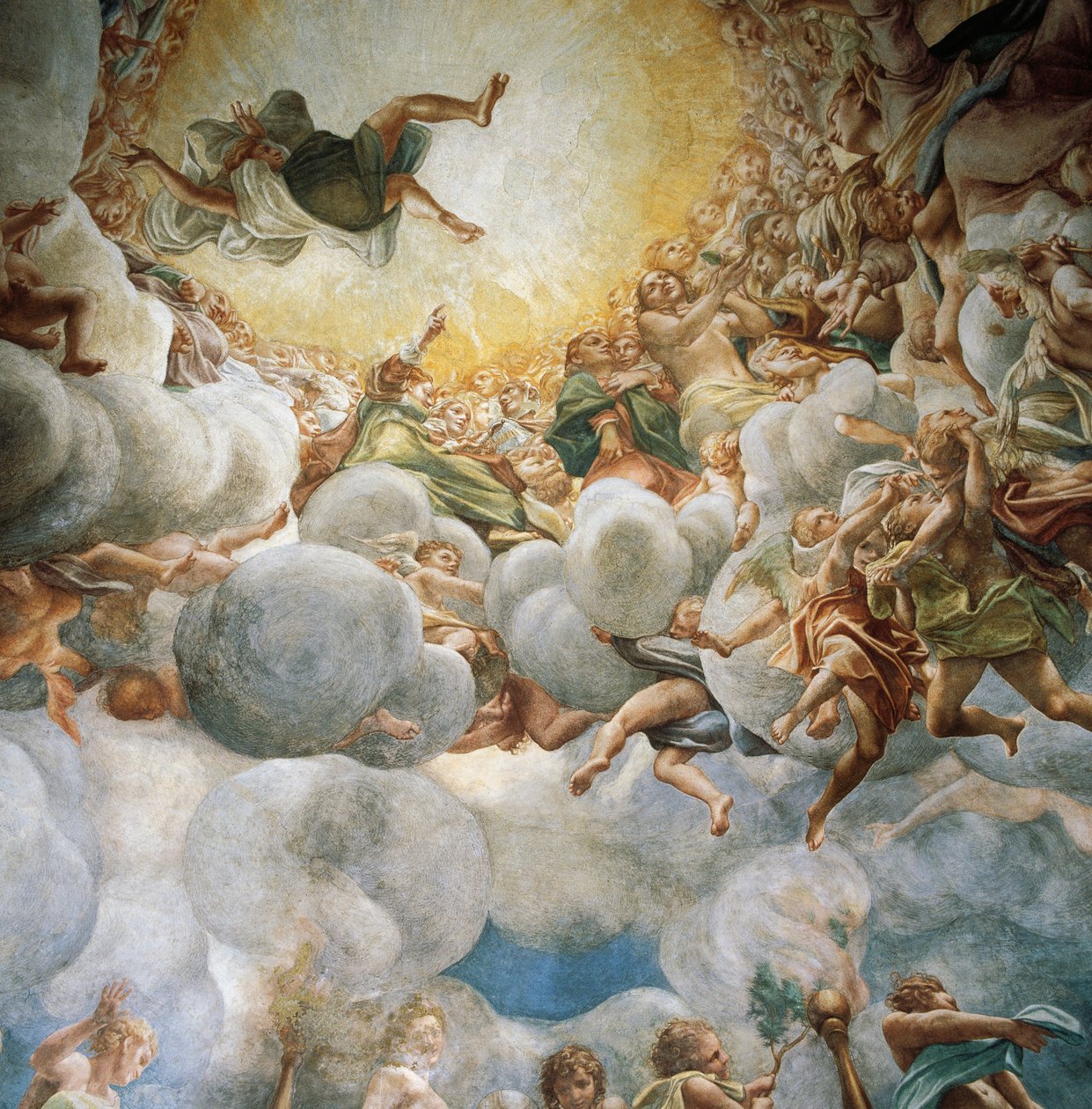 Eva en Maria opstijgend, detail van Tenhemelopneming van Maria door (c.1489 1534) Correggio