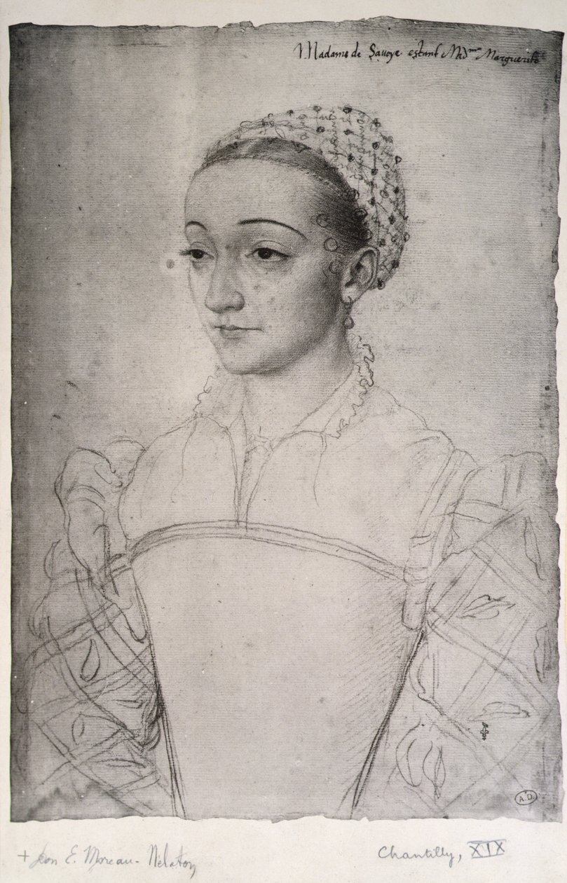 Marguerite de France (1523-74) door (studio of) Clouet