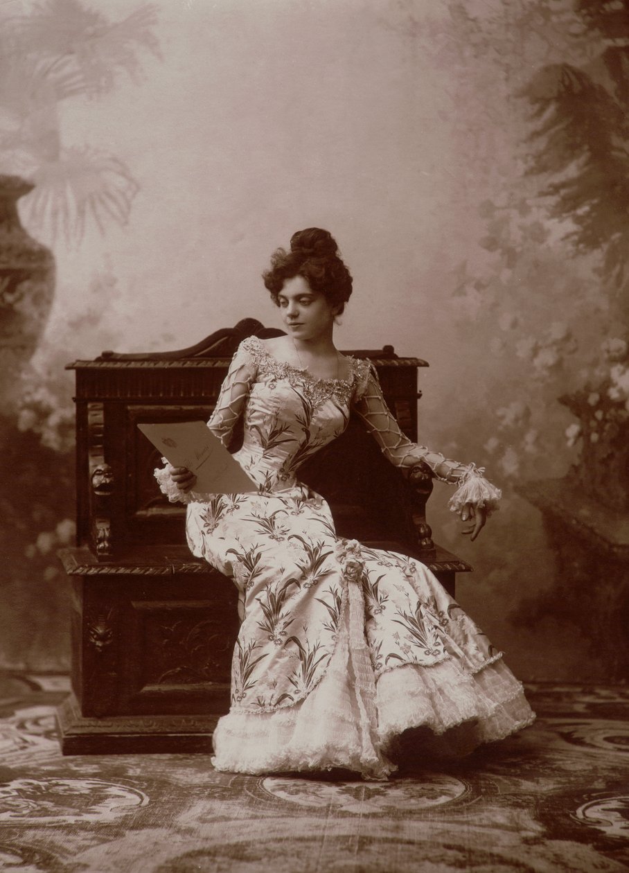 Actrice van het theater door Unknown