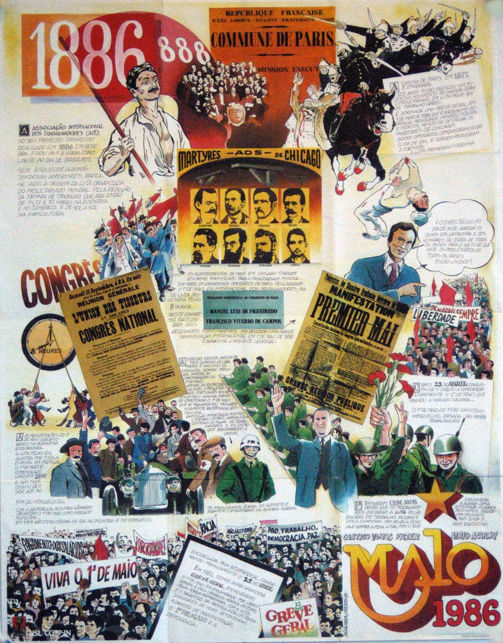 Spaanse poster voor 1 mei door Unknown