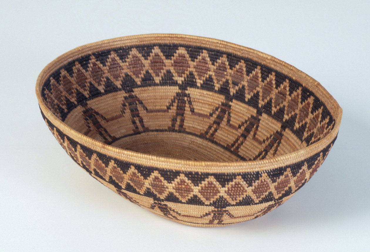 Ovale Mand, Yokuts Cultuur, ca. 1990-15 door American School