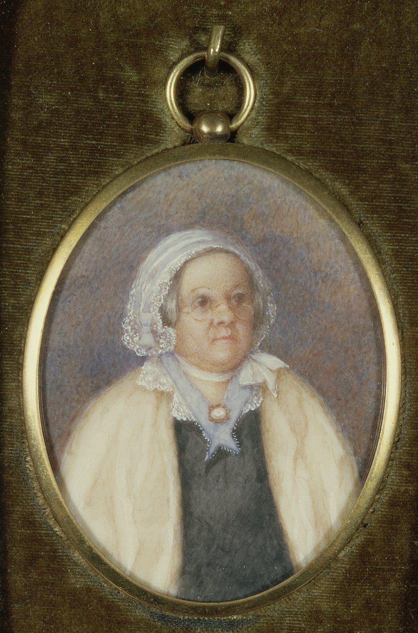 Ovaal portret van mevrouw Mary Reibey door Australian School