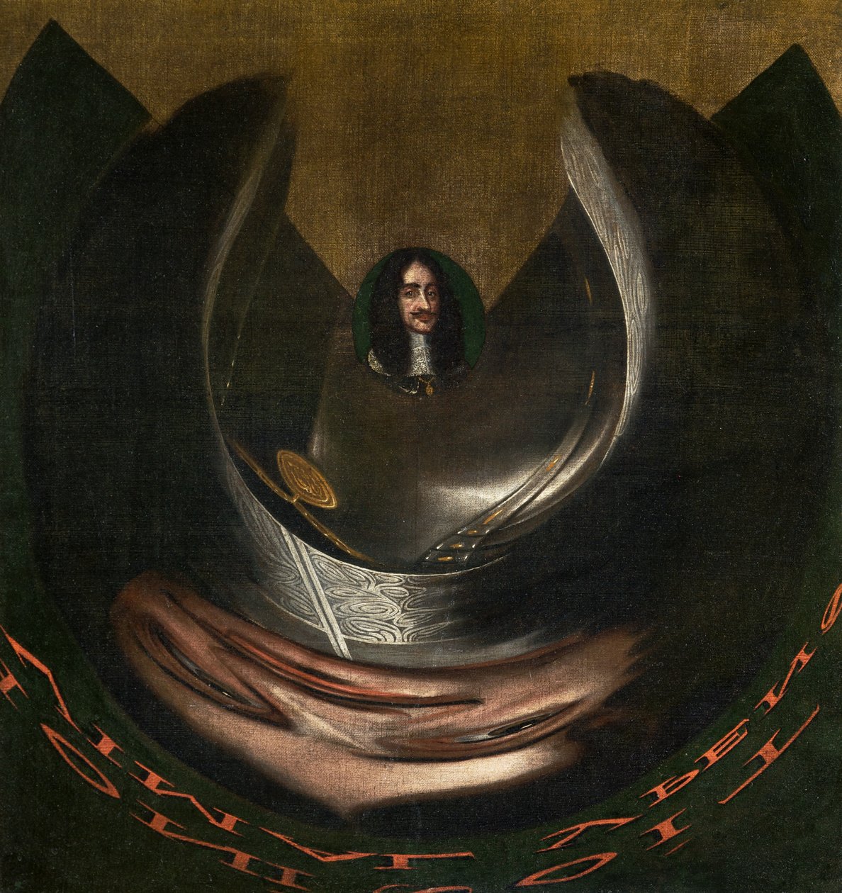 Een Anamorf Portret van Karel II door English School