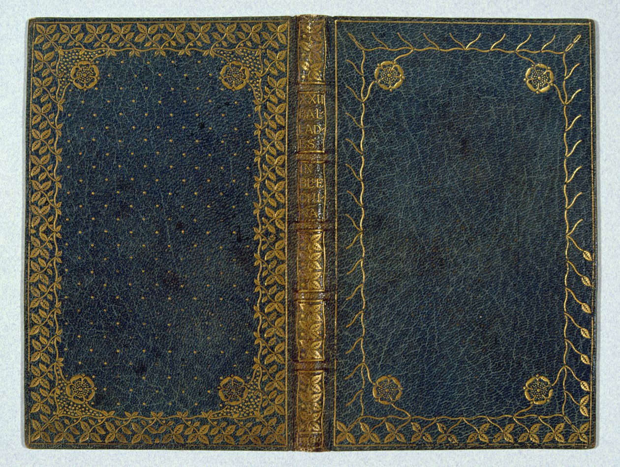 Boekomslag voor XXII Ballades in Blue China door Andrew Land (1844-1912) 1895 door English School