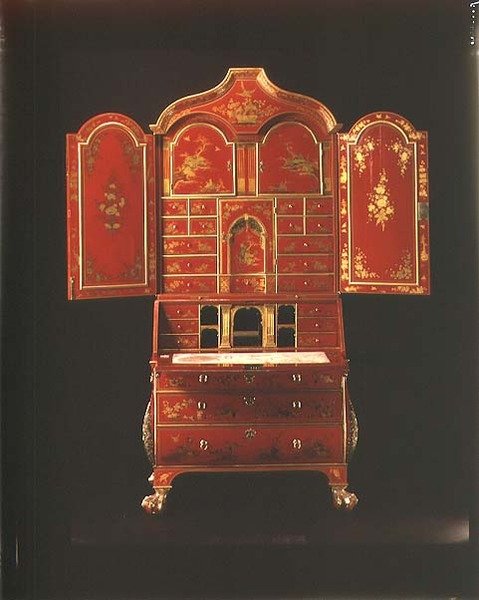 Bureau boekenkast met open deuren, Engels, ca.1700 door English School