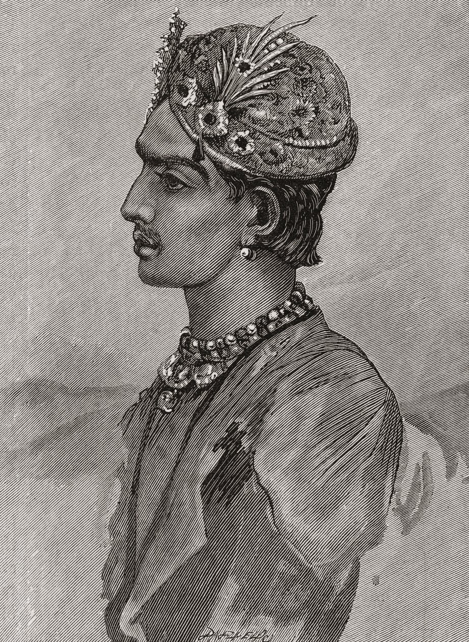 Maharaja Mangal Singh Prabhakar, uit The Magazine of Art, gepubliceerd 1878 door English School