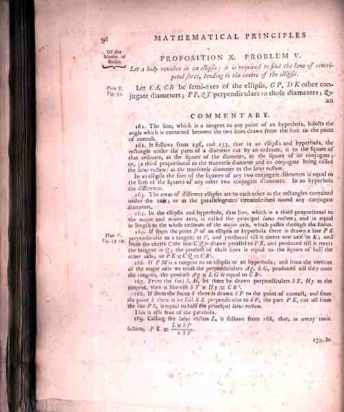 Propositie X Probleem V uit Deel I van De Wiskundige Beginselen van Natuurfilosofie door Sir Isaac Newton door English School