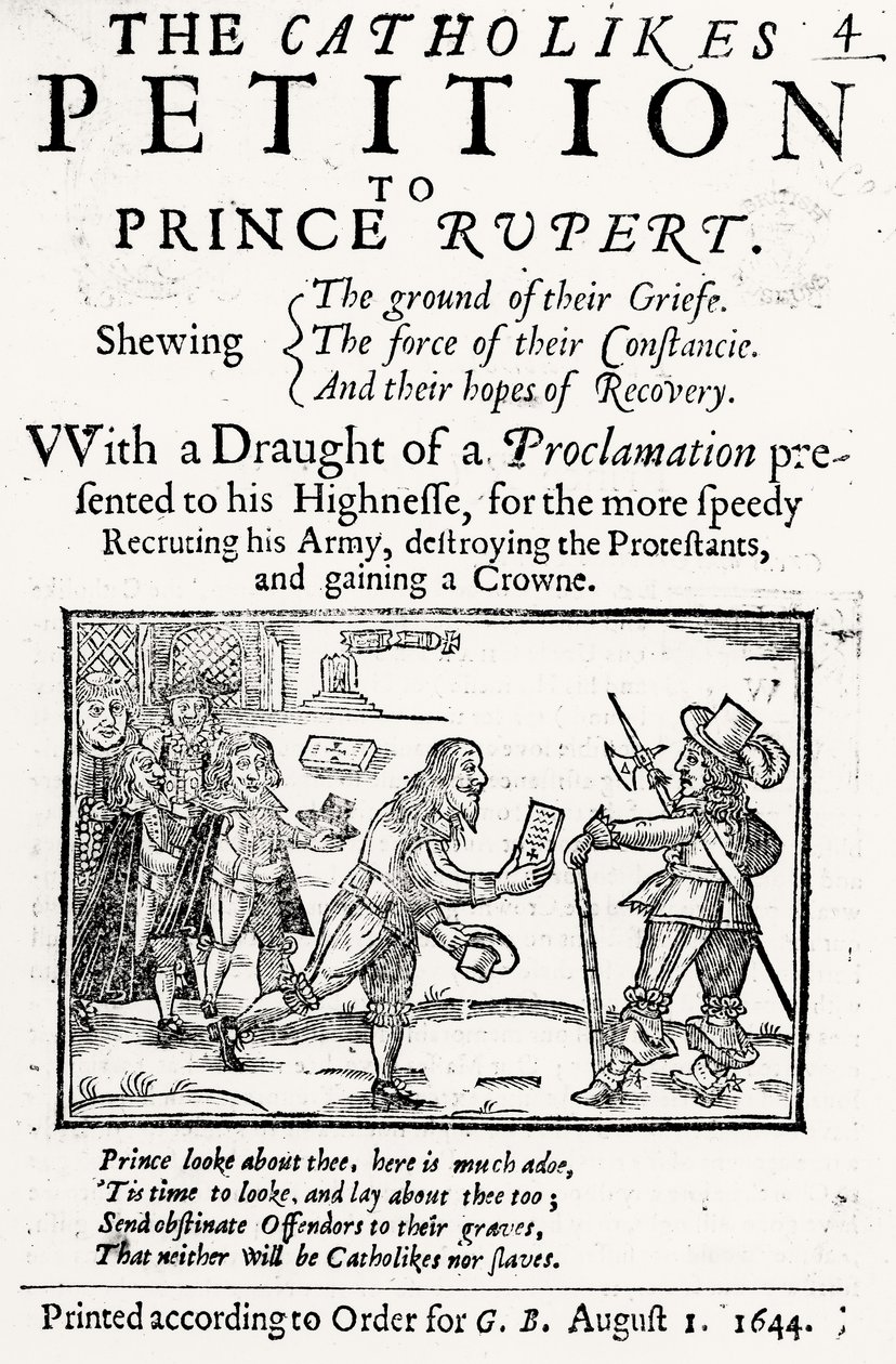Het Katholieke Verzoekschrift aan Prins Rupert (1619-82) door English School