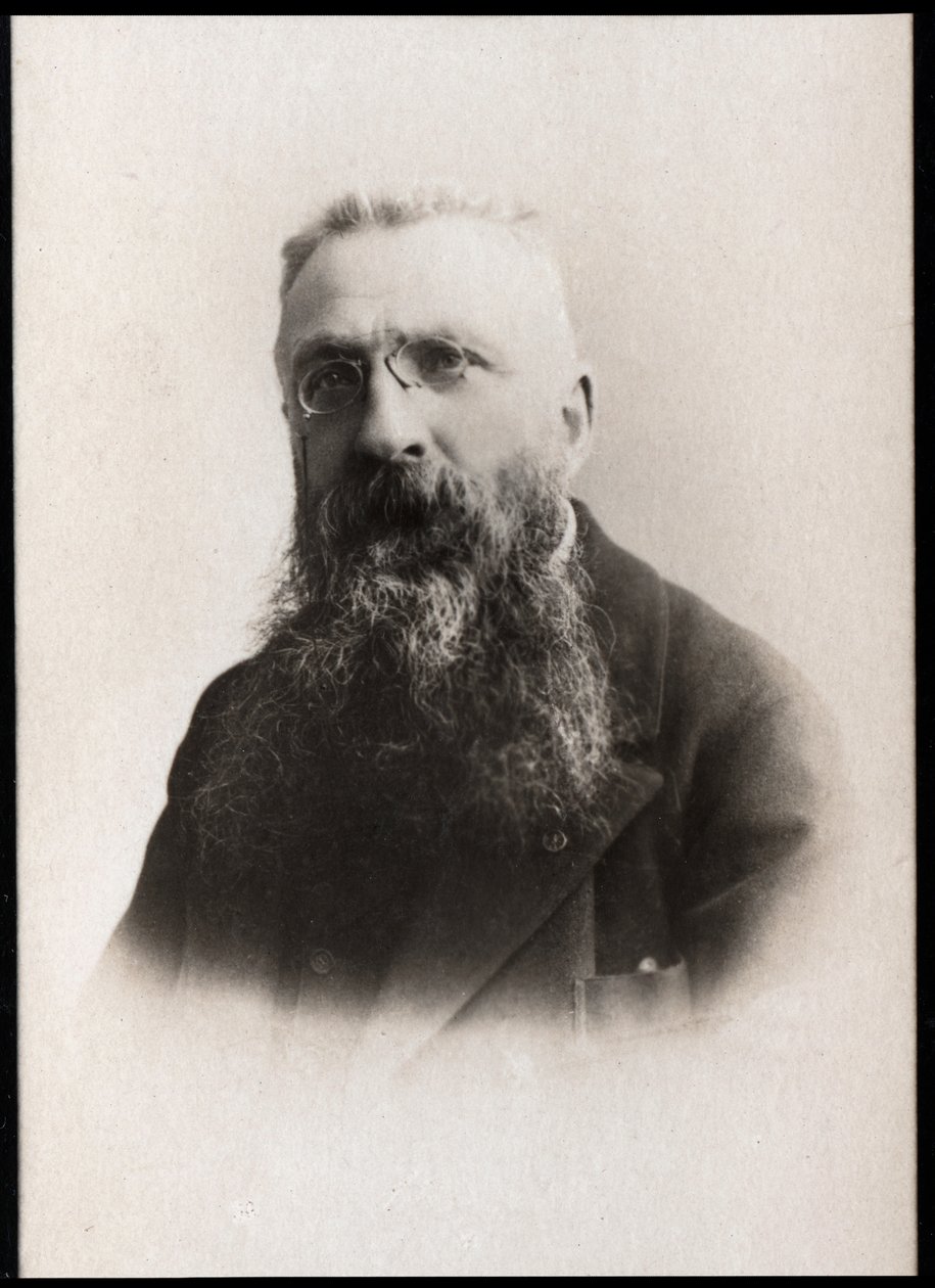 Portret van Auguste Rodin, Franse beeldhouwer door French Photographer
