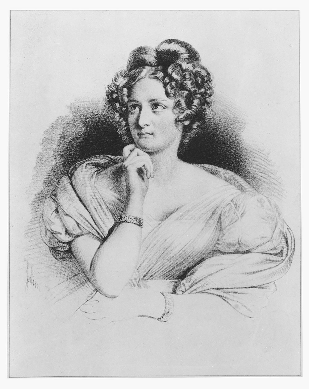 Delphine de Girardin door French School