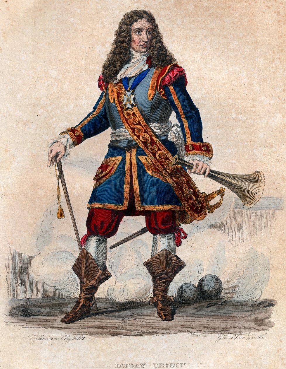 Portret van René Duguay Trouin (René Trouin du Gué genoemd) (1673-1736), Franse kaper. door French School