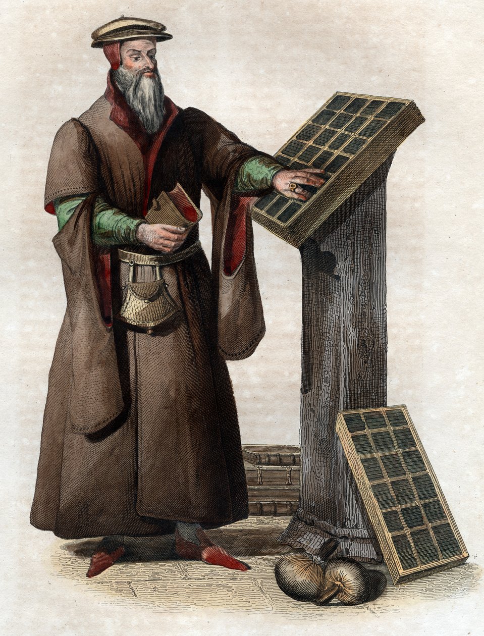 Portret van Robert I Estienne (Robert Stephens) (1503-1559), Franse drukker door French School