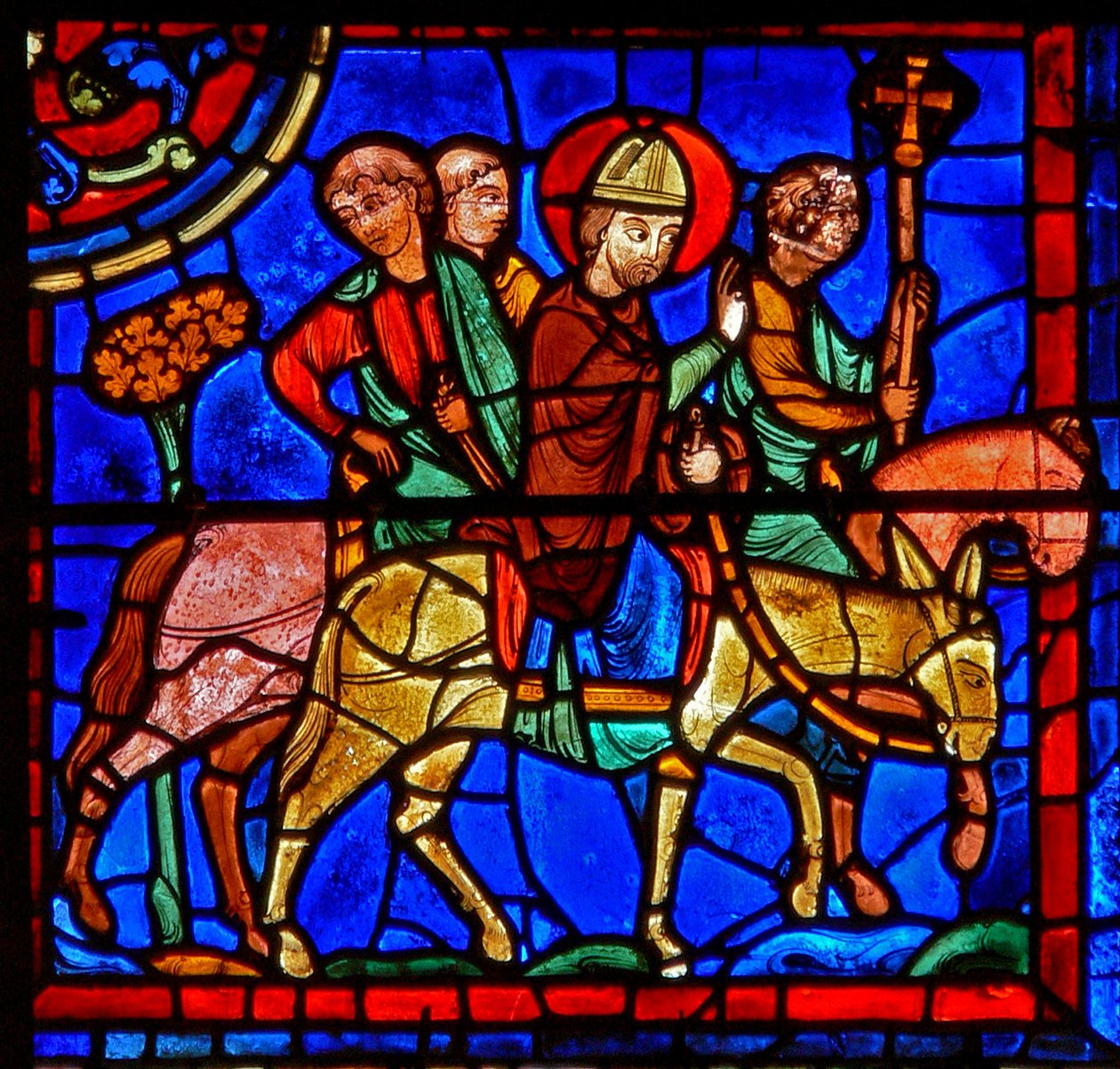 Scène uit het leven van St. Martin, kathedraal van Chartres door French School