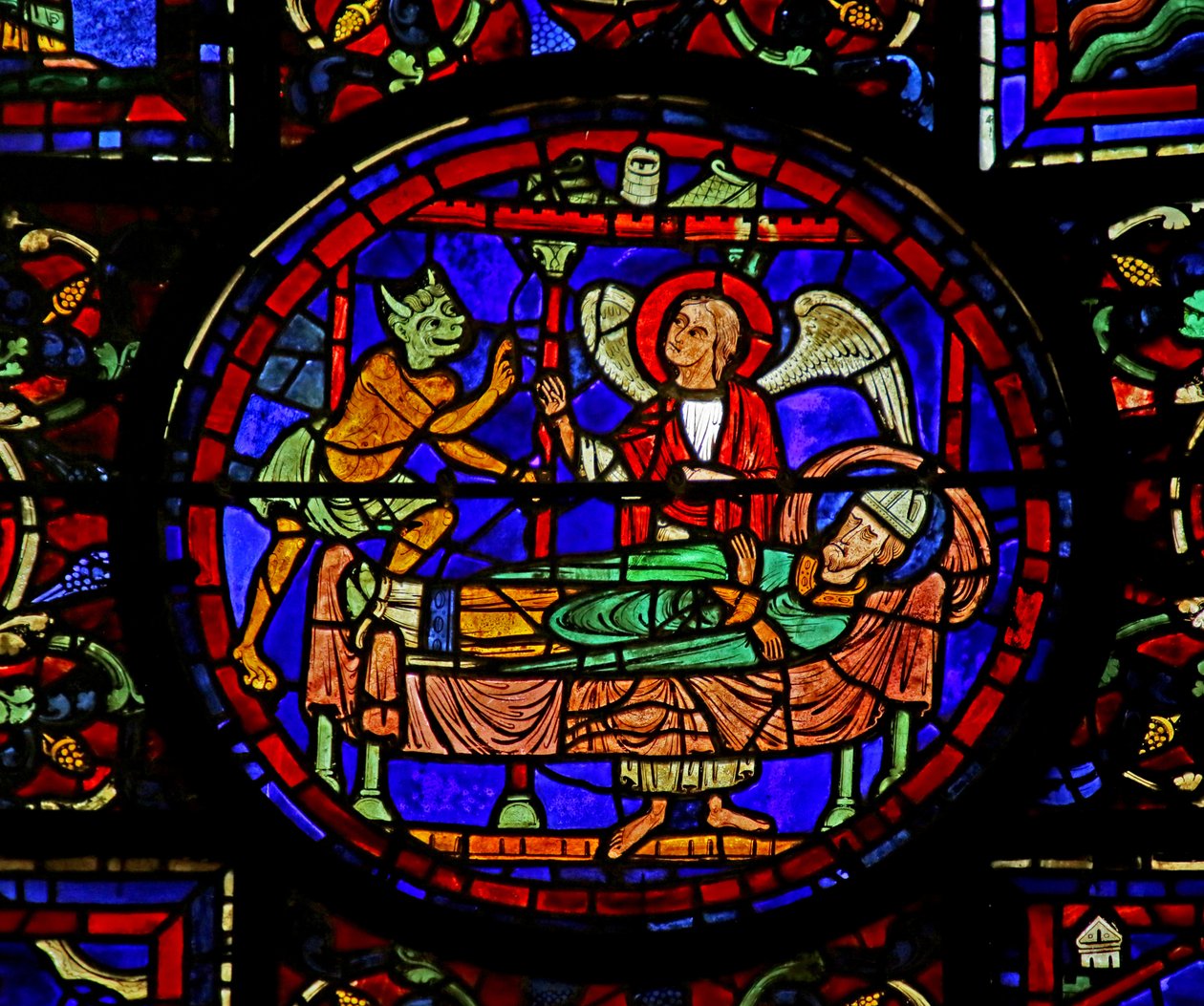 Scène uit het leven van St. Martin, kathedraal van Chartres door French School