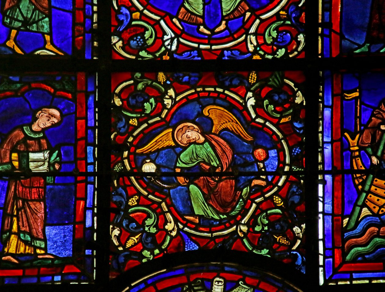 Scène uit het leven van St. Martin, kathedraal van Chartres door French School