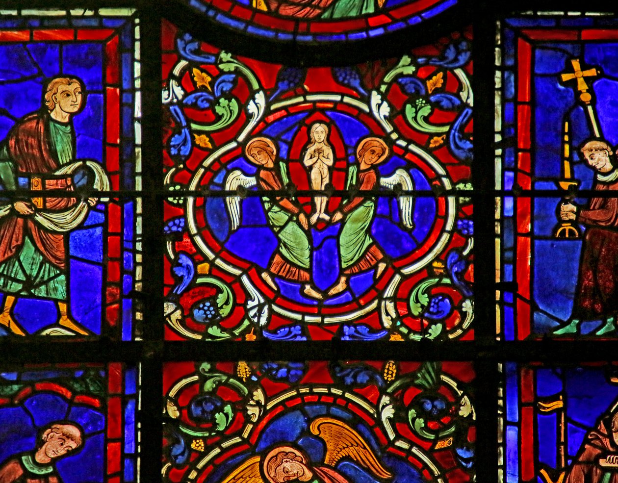 Scène uit het leven van St. Martin, kathedraal van Chartres door French School