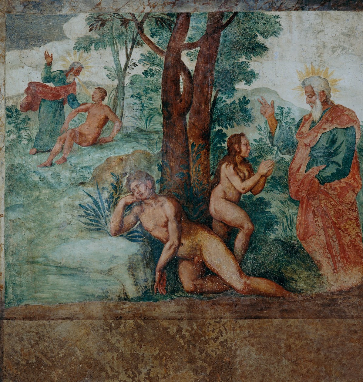 De schepping van Eva door Italian School
