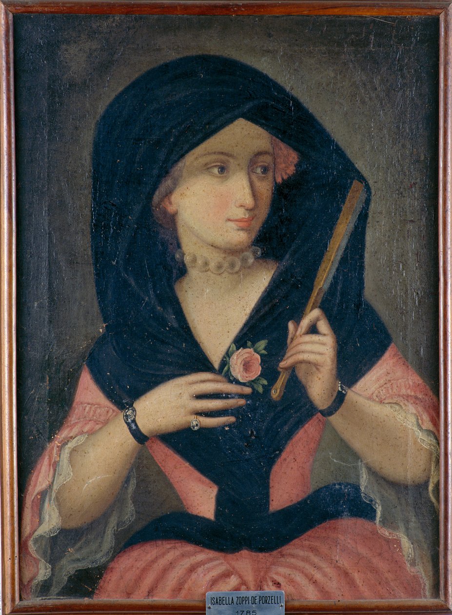 Portret van Isabella Zoppi de Porzelli, 1785 door Unknown