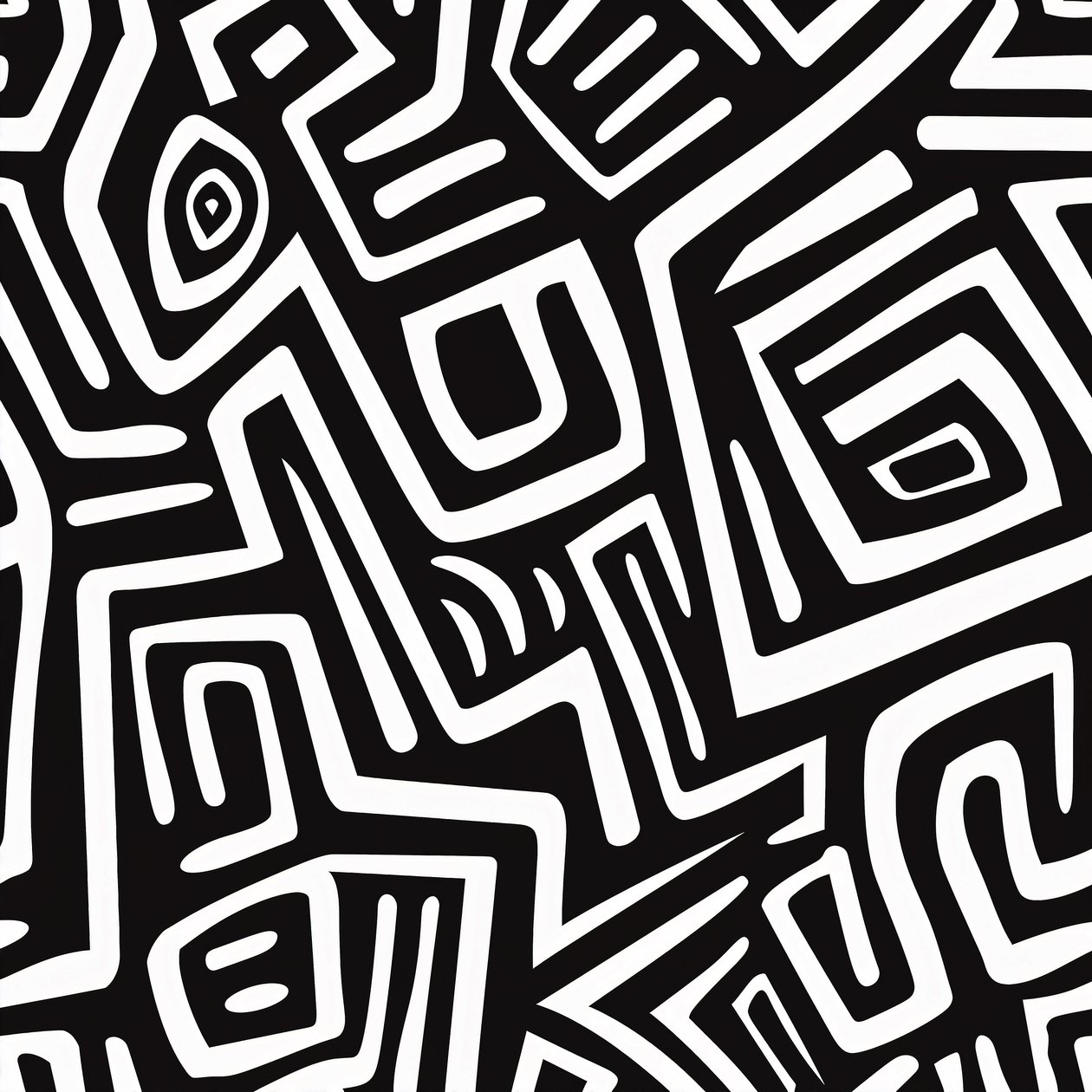 Witte strepen schilderij uit de Salvadoraanse cultuur voor muurkunstprints door F. Abderrahim