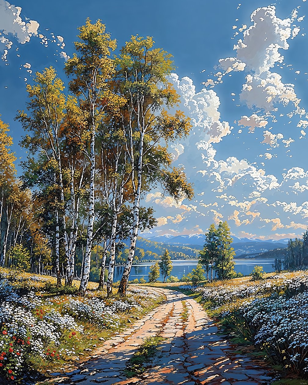 Landschap met panoramische heuvelrug, Ingelijst wanddecor voor slaapkamer door F. Abderrahim