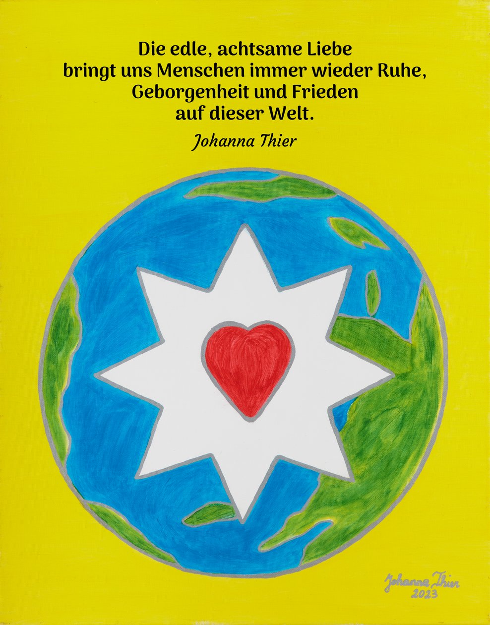 De vredesbrengende ster van nobele, bedachtzame liefde door Johanna Thier