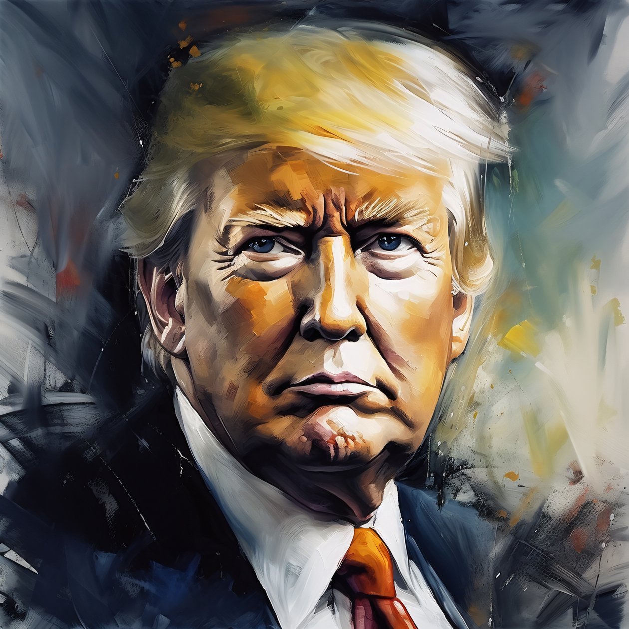 Donald trump schilderij, grote poster kunstprints, moderne muurdecoratie ideeën door F. Abderrahim