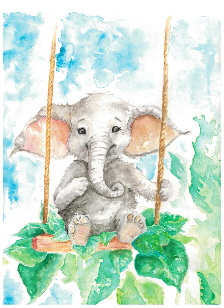 Kleine, schommelende olifant door Phantalis