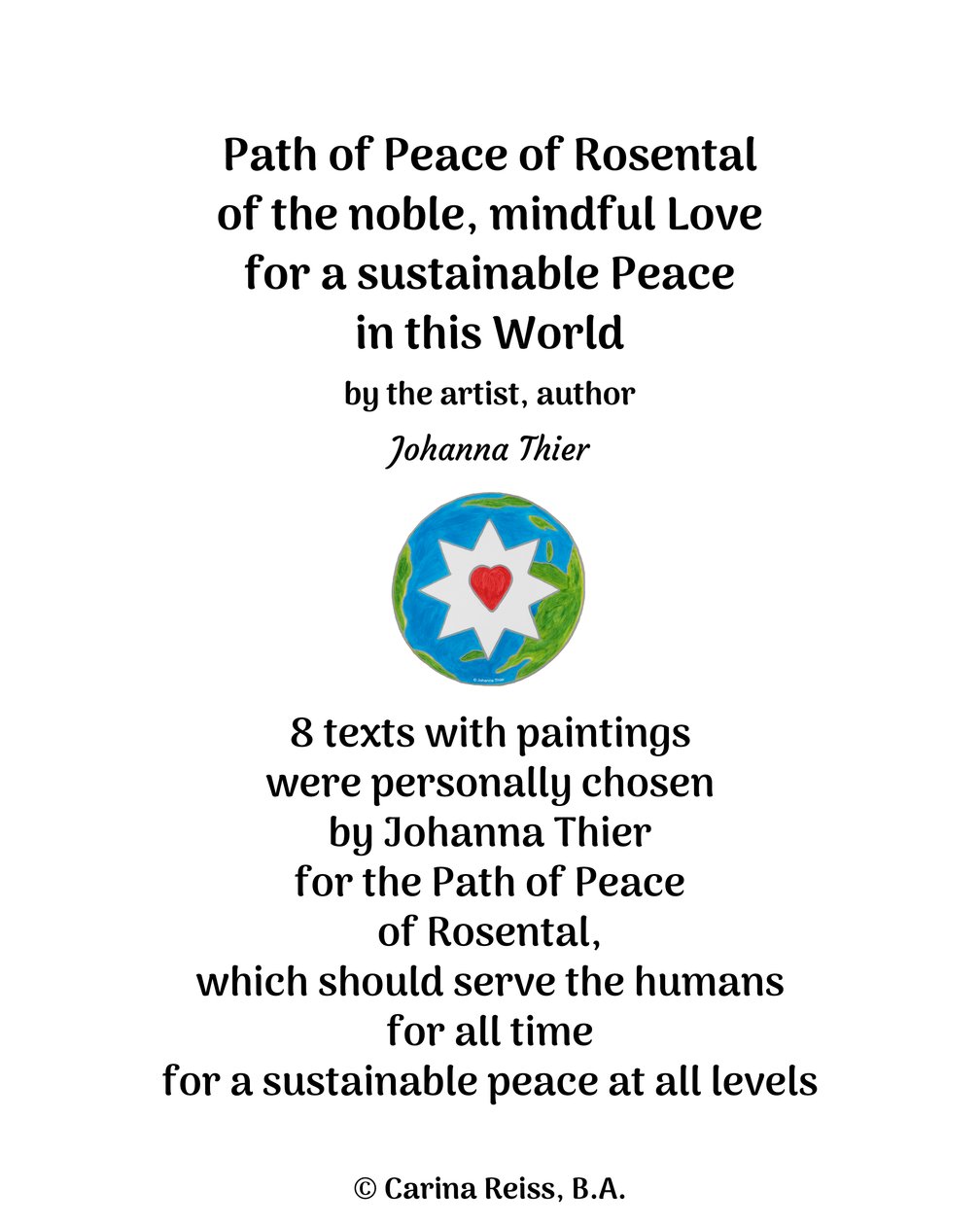 Path of Peace of Rosental door Johanna Thier