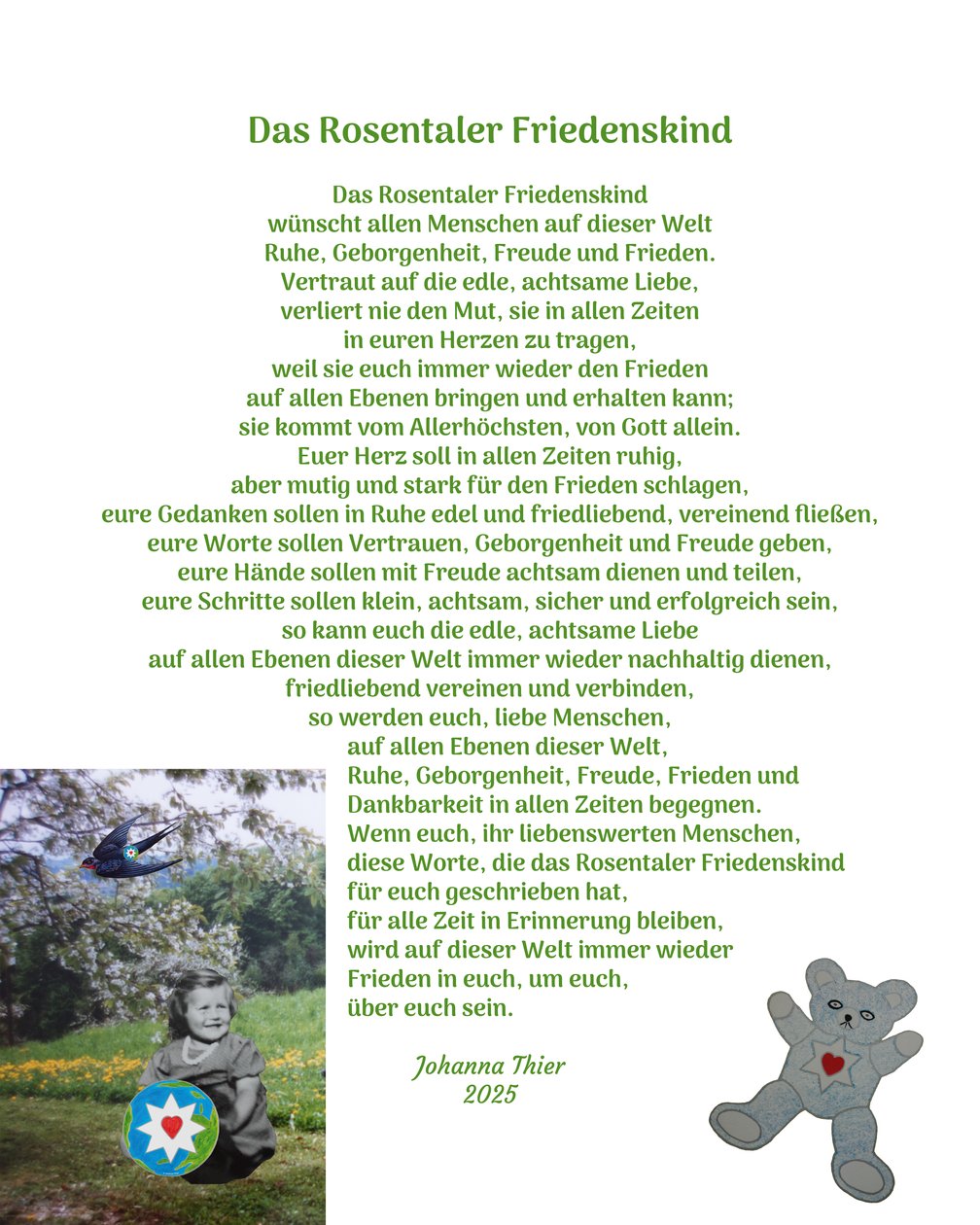 Het Rosental vredeskind door Johanna Thier