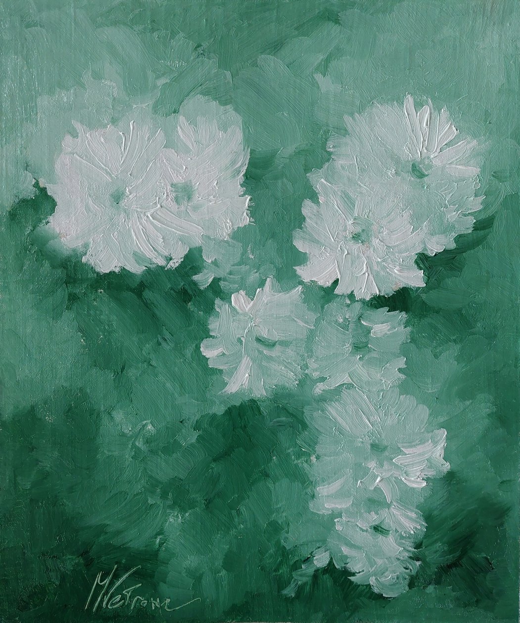 Witte bloemen door M. Vet