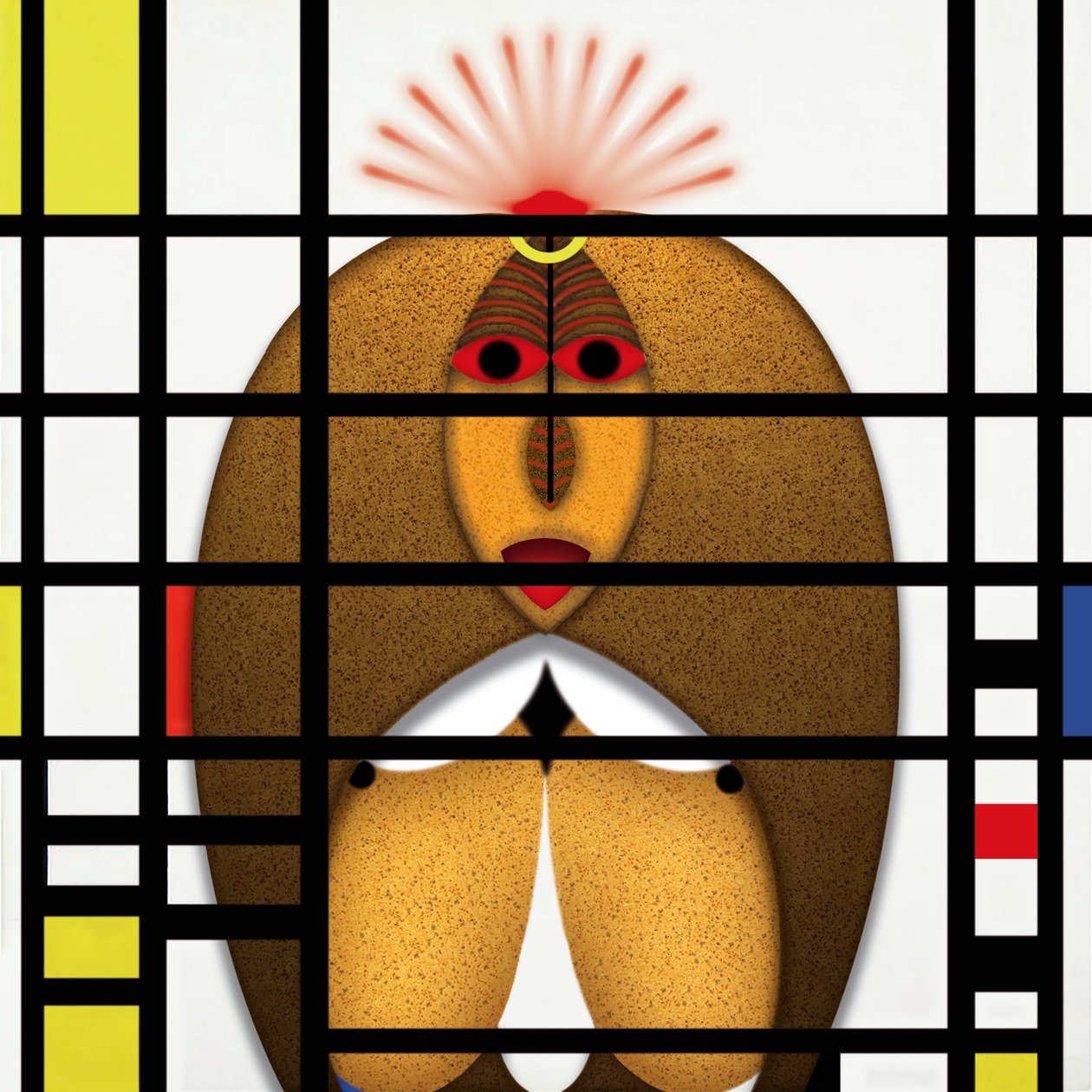 Lockdown (XVII) - (aus der Serie Animal Rationale) door Alexander Eibach