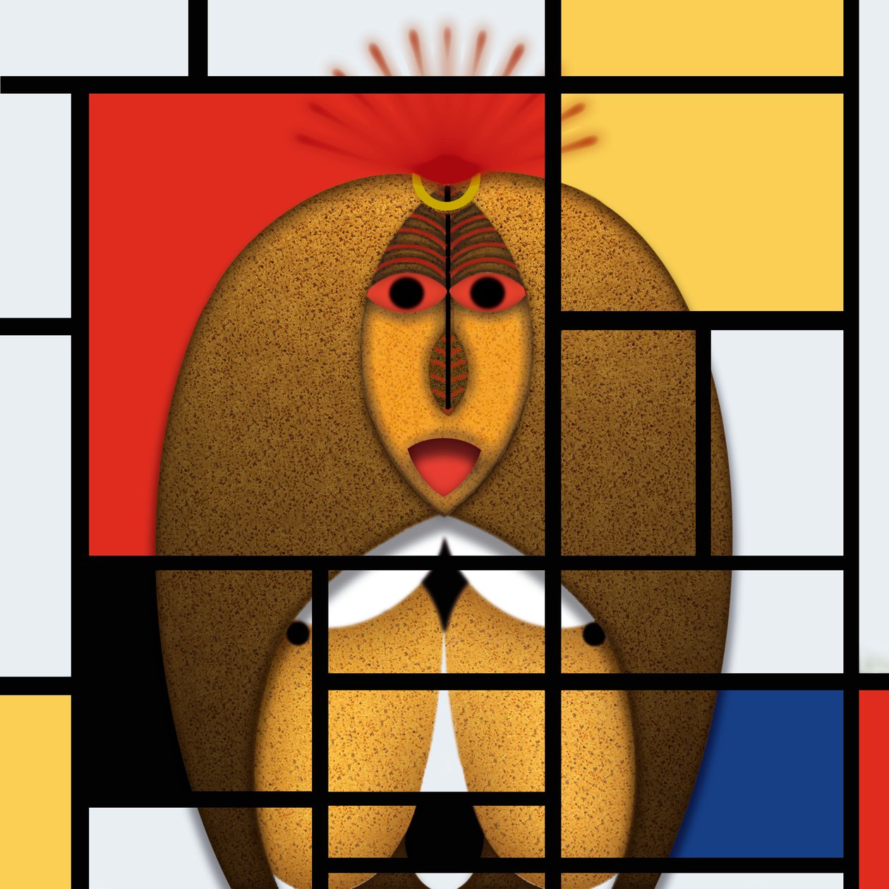 Lockdown (XXIII) - (aus der Serie Animal Rationale) door Alexander Eibach