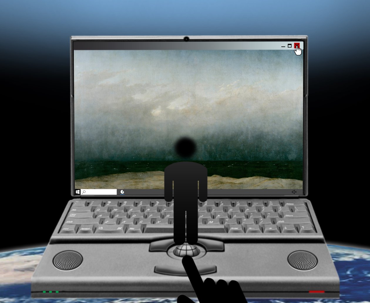 De blik in het beeld (uit de serie Windows) door Alexander Eibach
