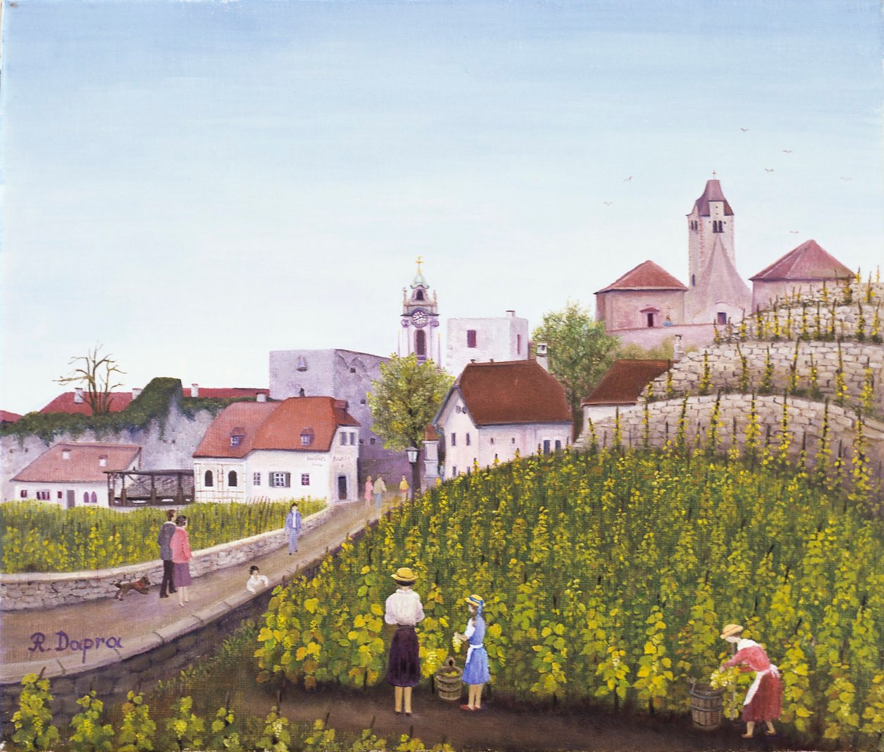 Druivenoogst in Dürnstein door Regine Dapra
