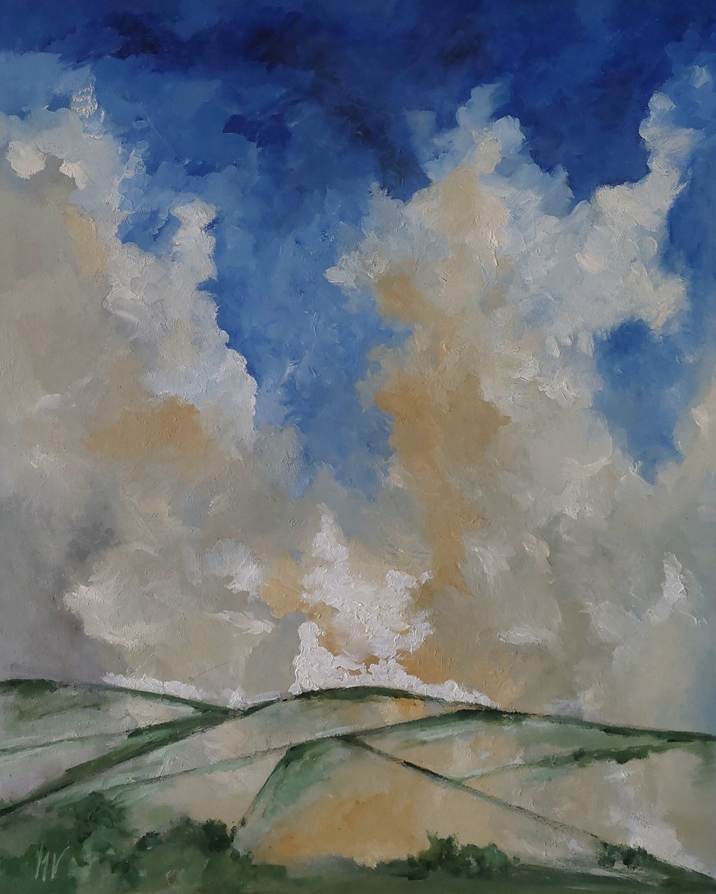 Wolken en velden door M. Vet