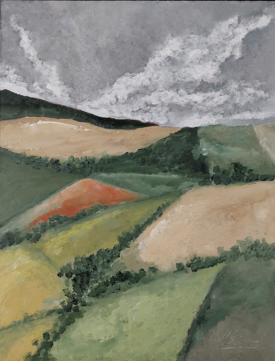 Heggen tussen velden door M. Vet