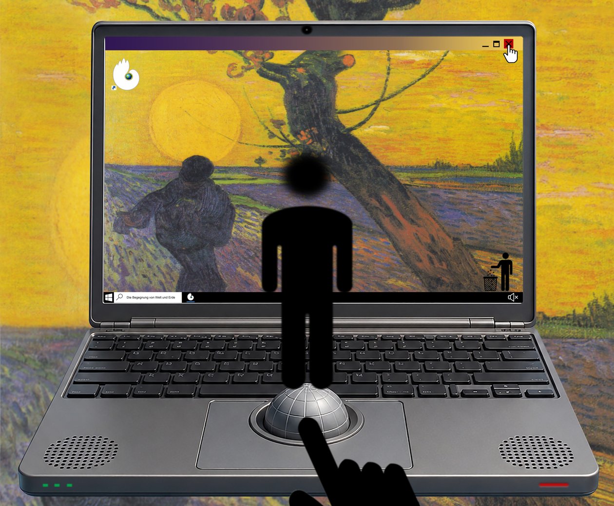 De ontmoeting van wereld en aarde (uit de serie Windows) door Alexander Eibach