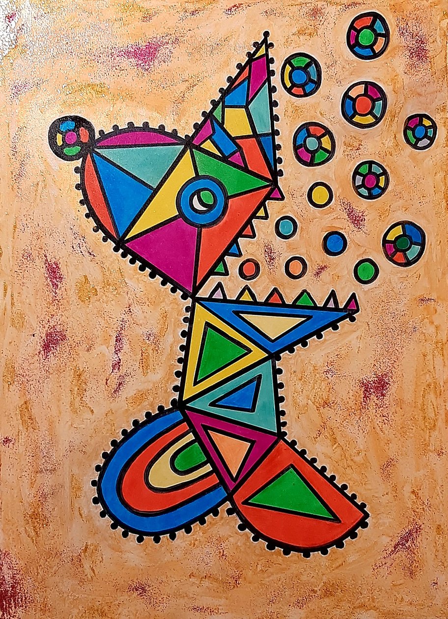 Machine verslindt de wereld door Steffi_Seiler_Art