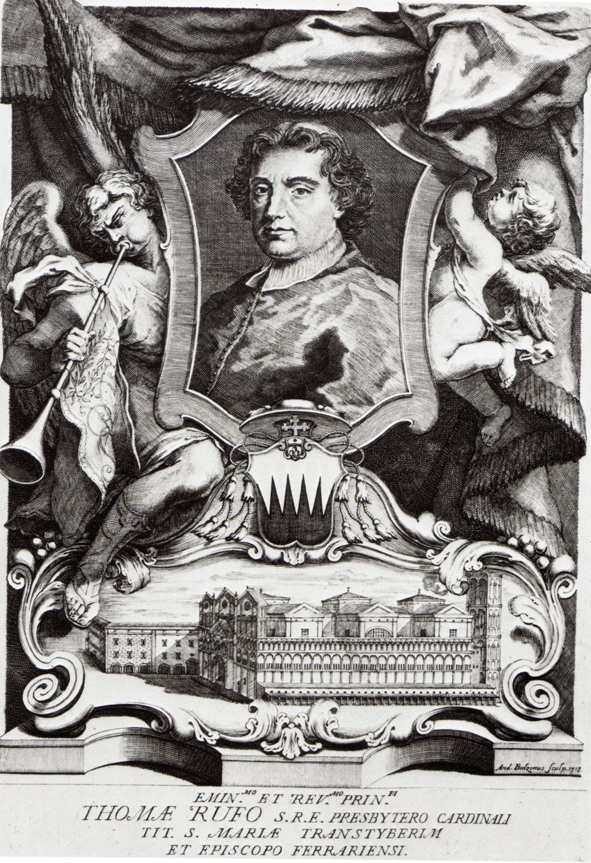 Portret van kardinaal Tommaso Ruffo door A. Bolzoni