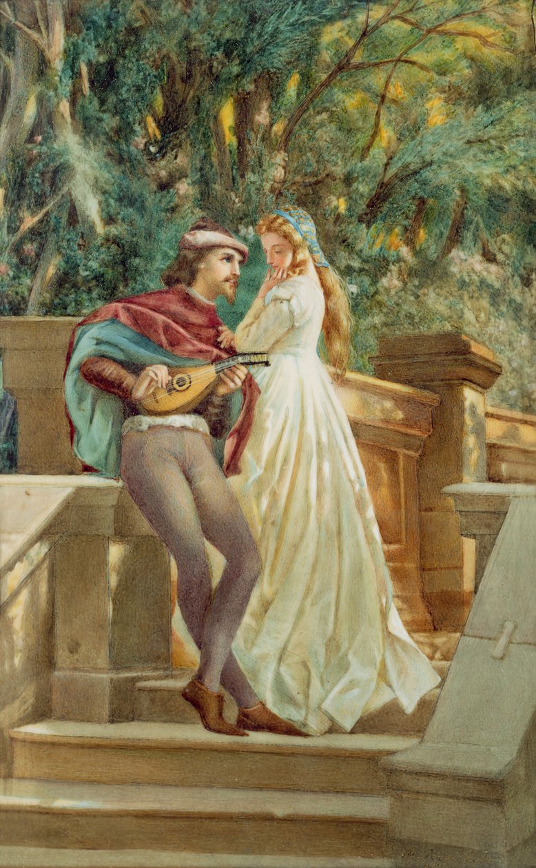 De serenade, 1901 door A. Corsi Lalli