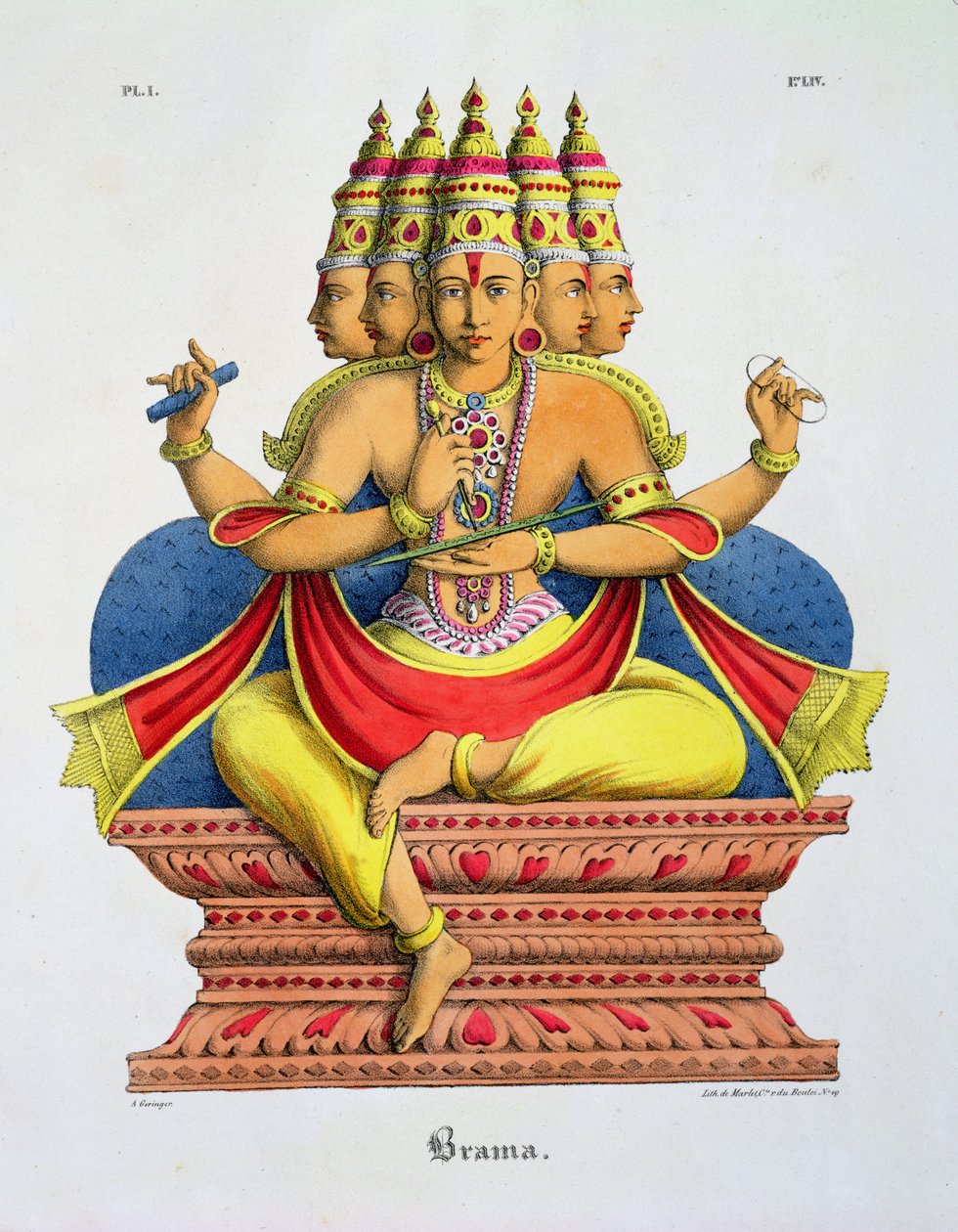 Brahma, gegraveerd door de Marlet door A. Geringer