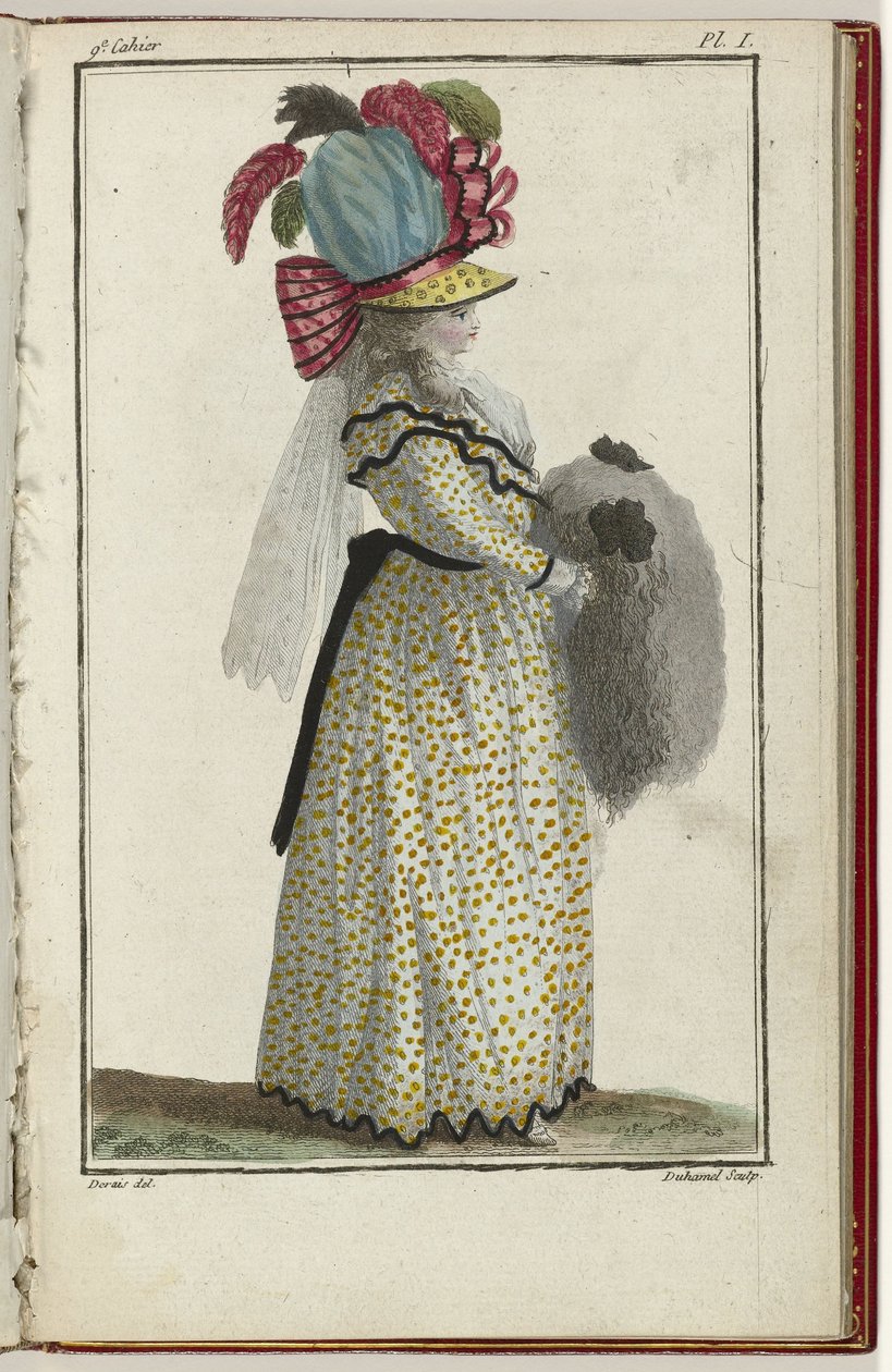 Cabinet des Modes ou les Modes Nouvelles, 15 Mars 1786, pl. I door A.B. Duhamel