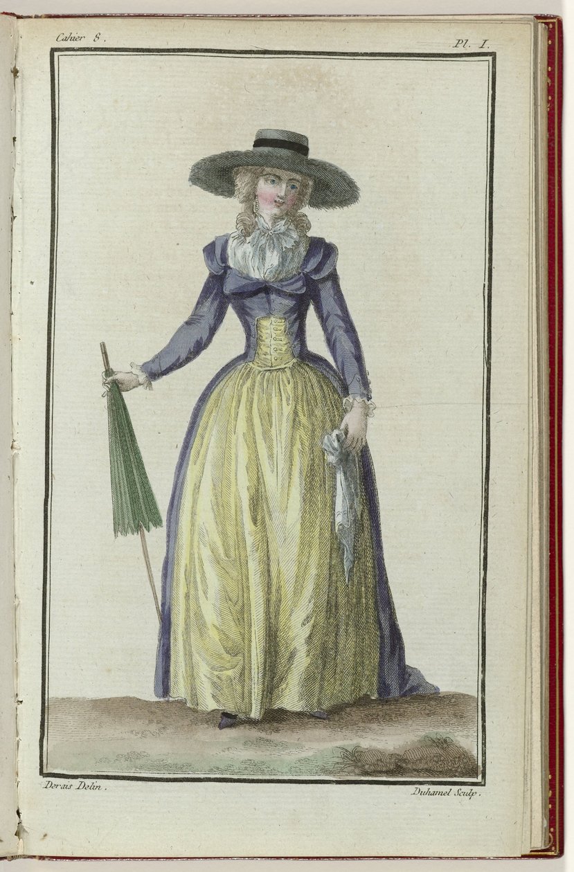 Cabinet des Modes ou les Modes Nouvelles, 1 Mars 1786, 8e cahier, pl. I door A.B. Duhamel