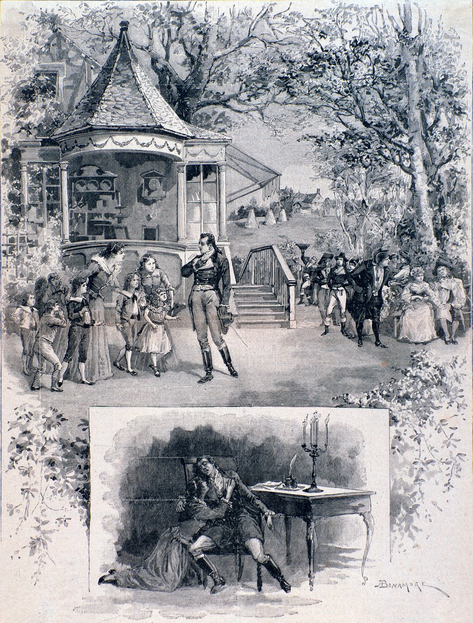 Scène uit de opera Werther, na de voorstelling in het internationale Teatro Lirico in Milaan door A. (after) Bonamore