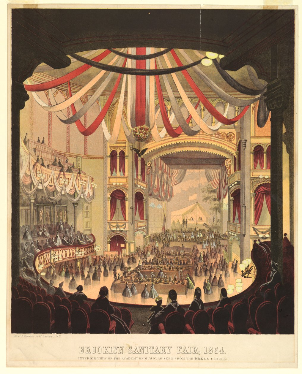 Interieur van de Muziekacademie gezien vanaf de Dress Circle door A. Brown and Company