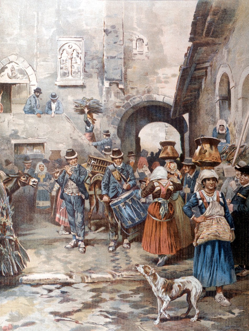 Kerstavond op het Romeinse platteland 100 jaar geleden door A. Coleman