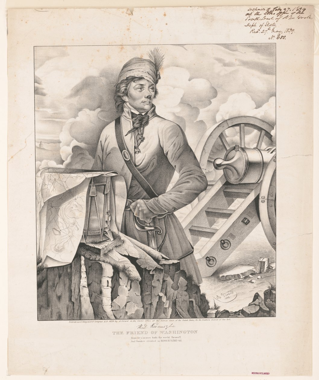 Thaddeus Kosciuszko, de vriend van Washington door A. Girard