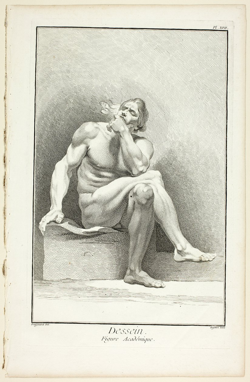 Ontwerp: Academische figuur, uit Encyclopédie door A. J. Defehrt