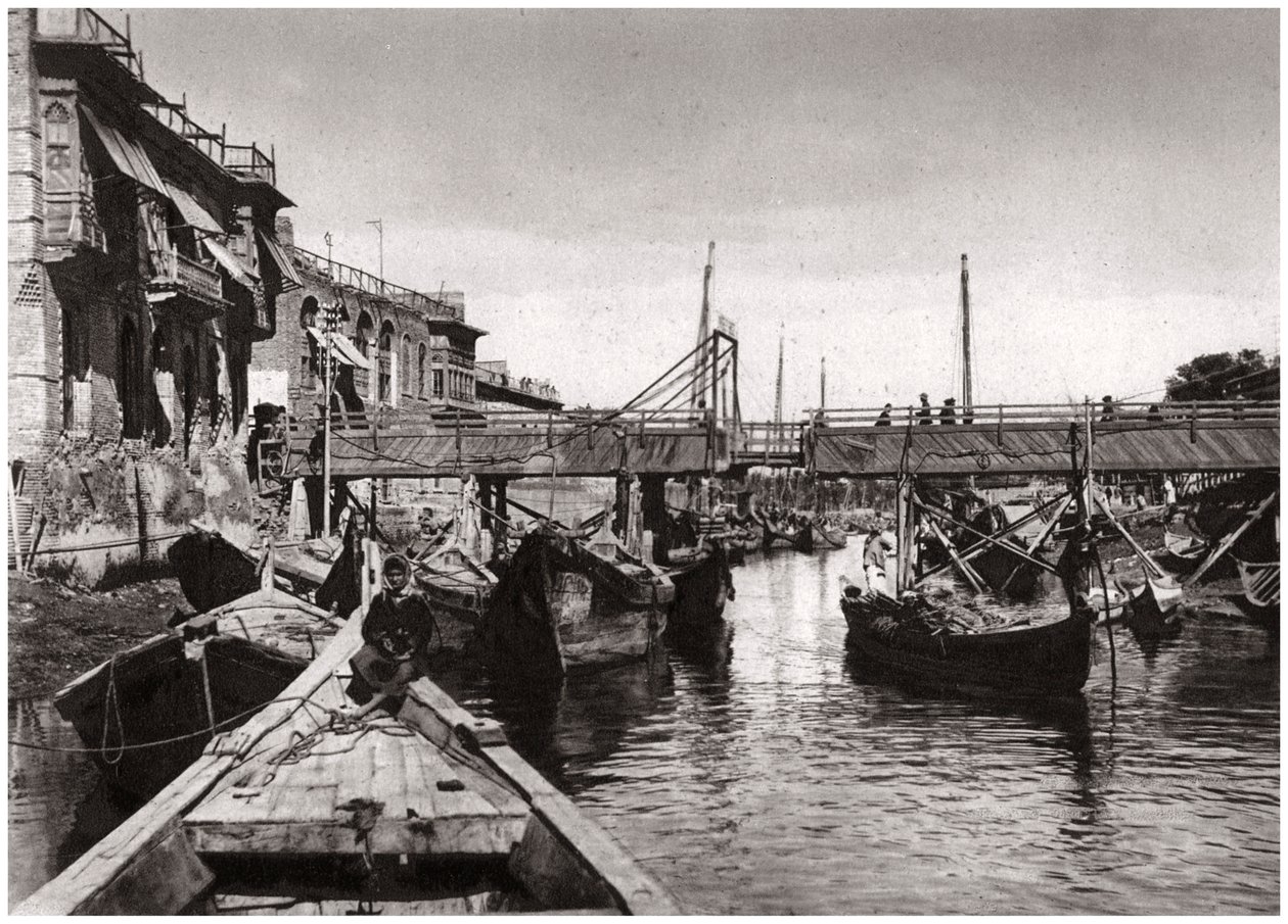De Whiteley-brug, Ashar Creek, Basra, Irak, 1925 door A. Kerim