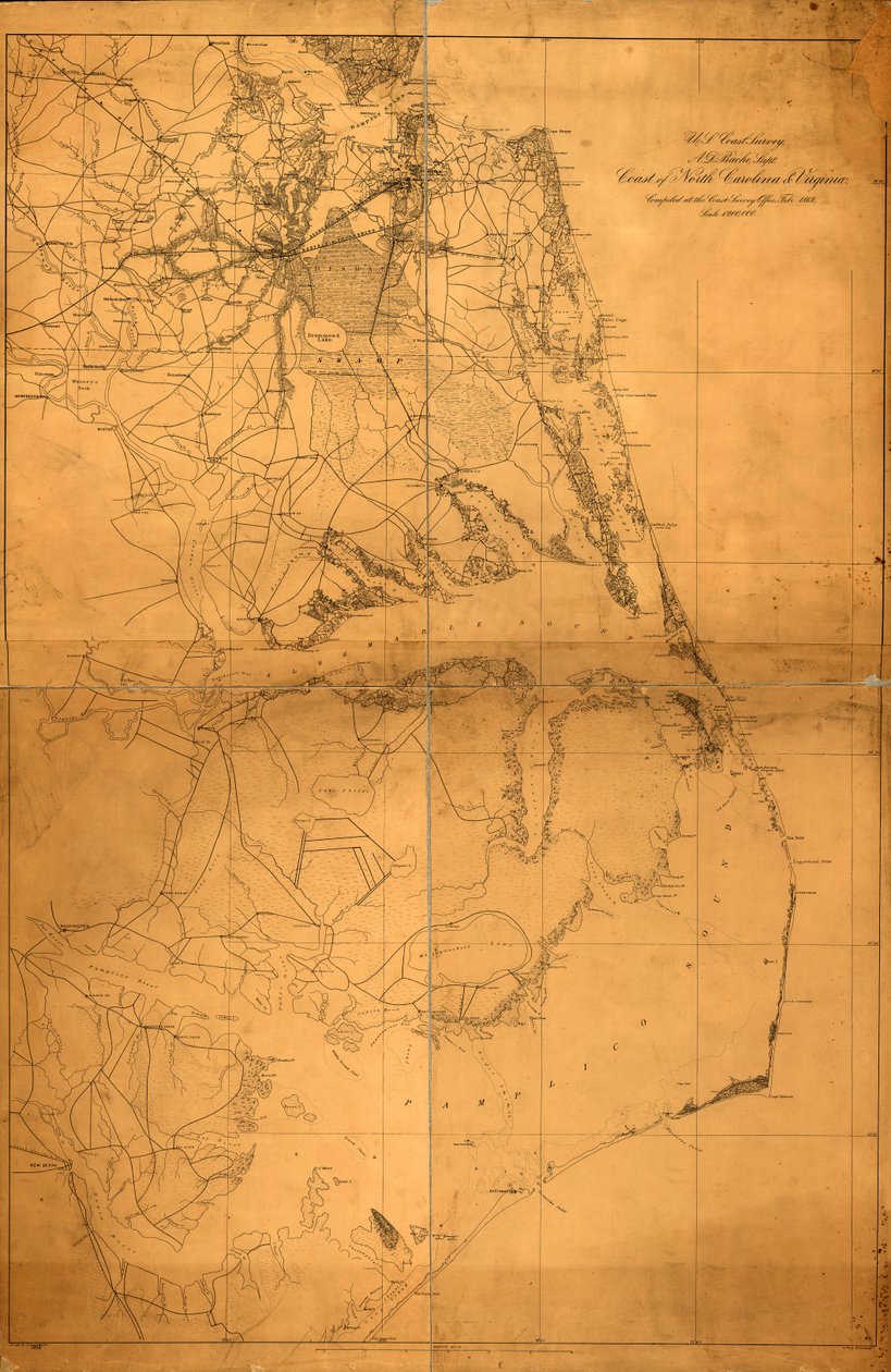 Kust van Noord-Carolina  Virginia LOC 99447450 door A. Lindenkohl